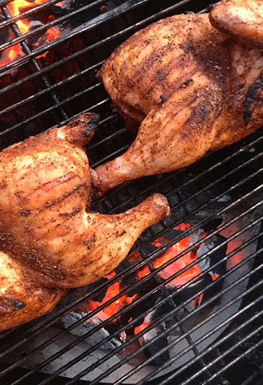 Птица на гриле Птица на гриле