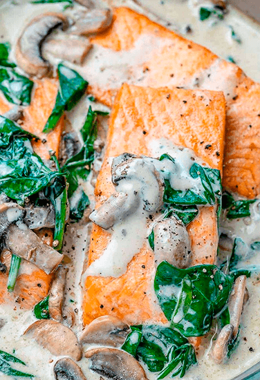 Лосось в сливочном соусе Лосось в сливочном соусе