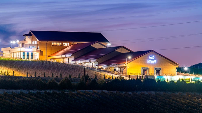 Винодельня Гато Пино в ночное время Винодельня Гато Пино в ночное время